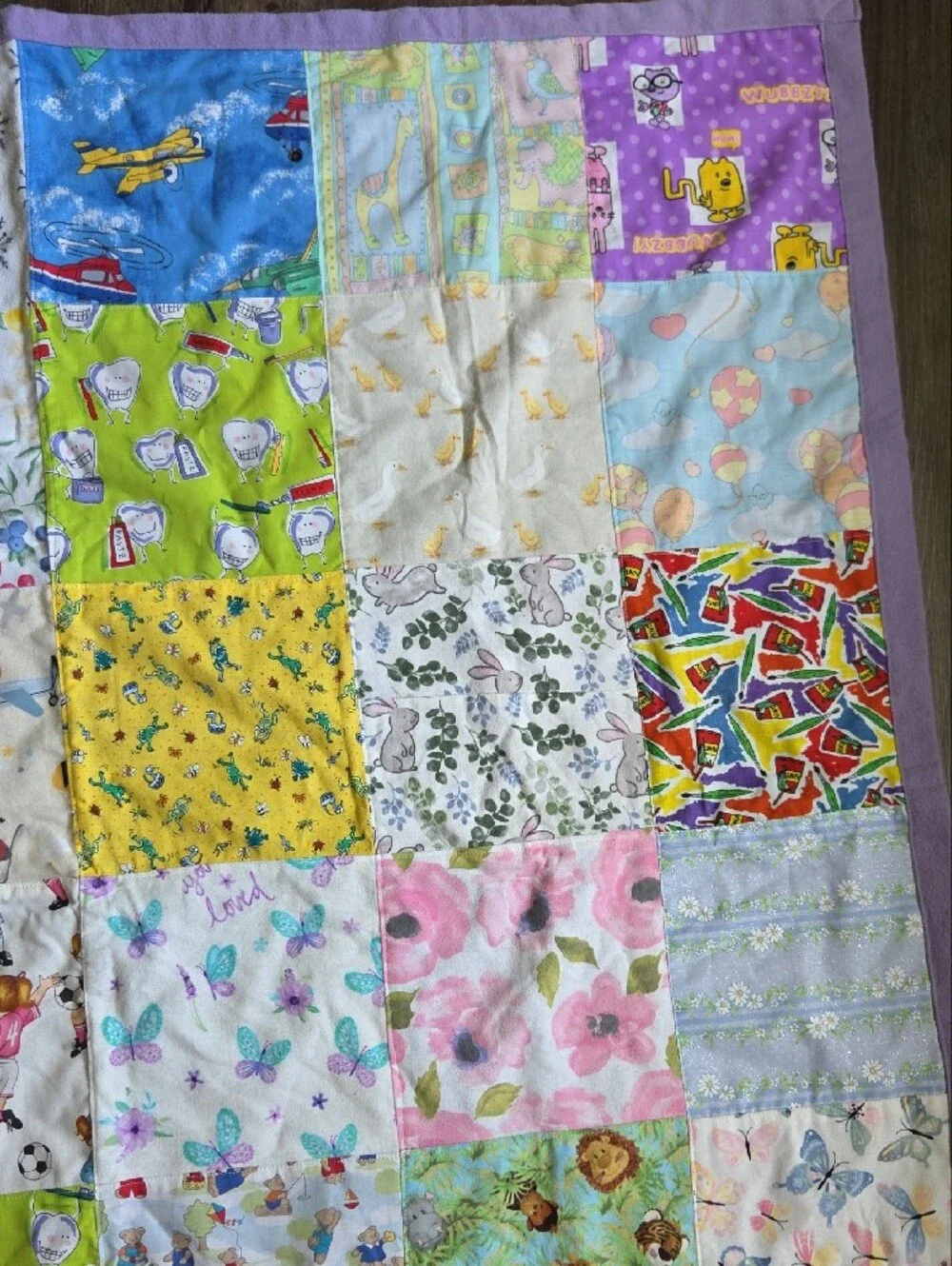Handmade Patchwork Baby Quilt  45 In X 45 In